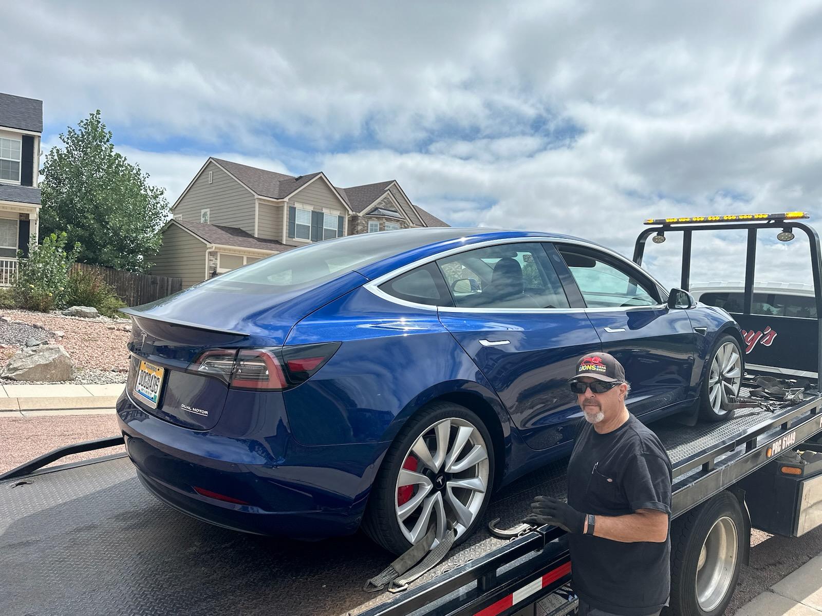 Tesla Transport — Anthony's Towing, North Springs