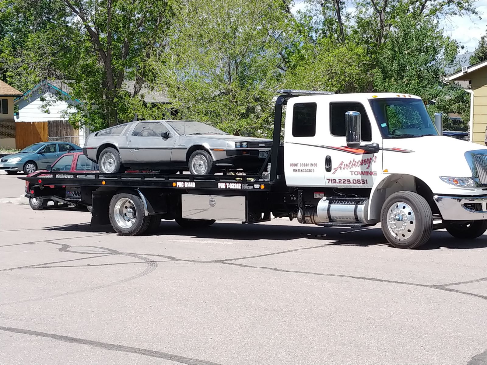DeLorean Recovery — Anthony's Towing, Specialty Tow